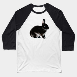 Black Otter Netherland Dwarf Rabbit Bunny Baseball T-Shirt